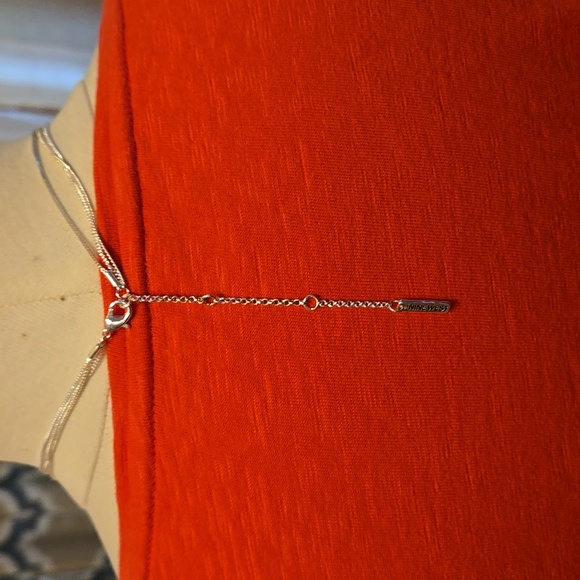 Nine West Silver Triple Layer Necklace NWOT - Picture 4 of 5